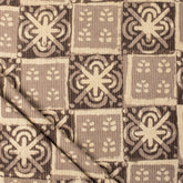 Floral Dabu Hand Block Print Cotton Kantha Fabric