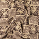 Floral Dabu Hand Block Print Cotton Kantha Fabric