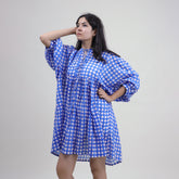 Floral Hand Block Print Cotton Summer Midi Dress