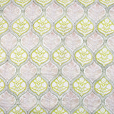 Floral Hand Block Print Cotton Voile Fabric