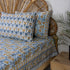 Floral Hand Block Print Organic Cotton Bedsheet