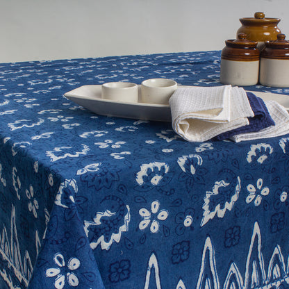 Floral Hand Block Printed Dining Table Cloth
