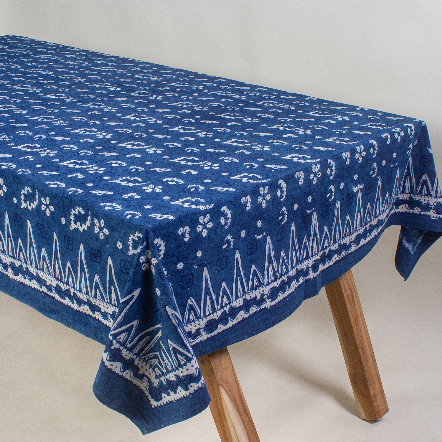 Floral Hand Block Printed Dining Table Cloth