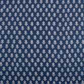 Floral Hand Block Printed Indigo Blue 100% Cotton Fabric
