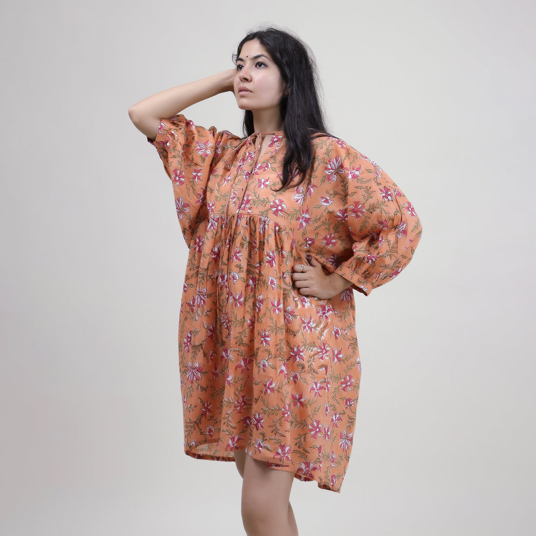 Floral Hand Block Printed Pure Cotton Women&