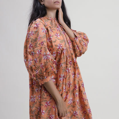 Floral Hand Block Printed Pure Cotton Women&