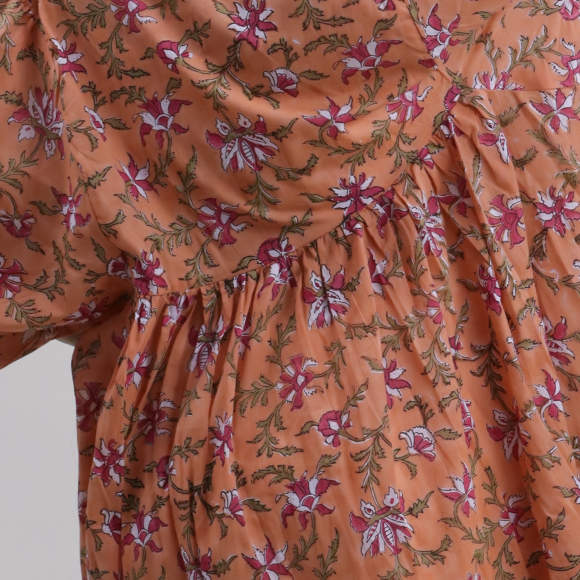 Floral Hand Block Printed Pure Cotton Women&