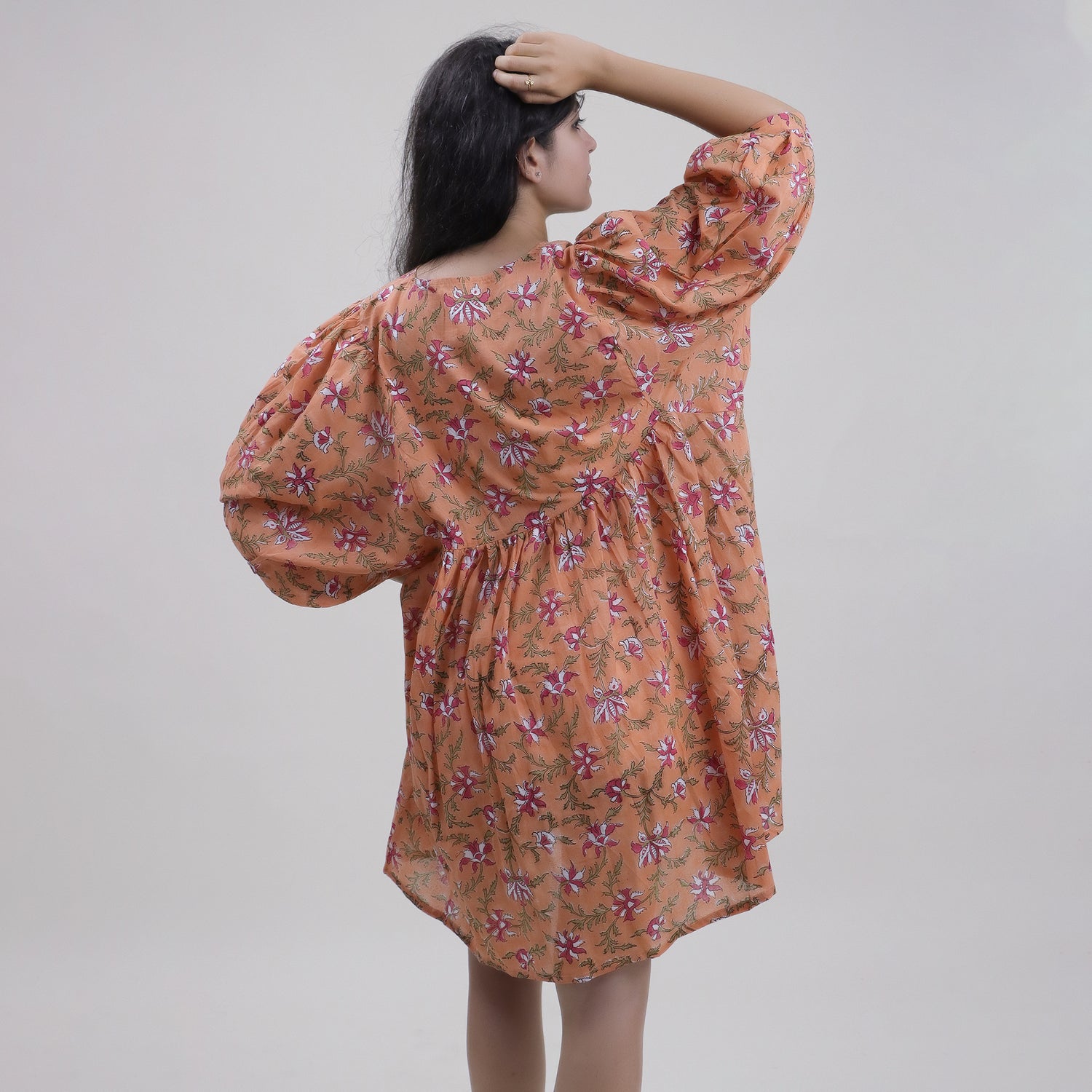 Floral Hand Block Printed Pure Cotton Women&