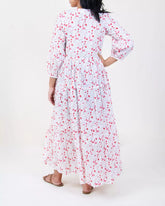 Floral Hand Printed Casual Maxi Dress for Women&
