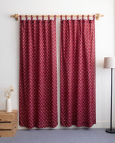 Floral Indian Block Print Pure Cotton Curtains
