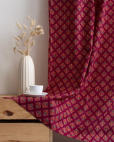 Floral Indian Block Print Pure Cotton Curtains