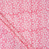 Floral Indian Block Printed Cotton Voile Fabric