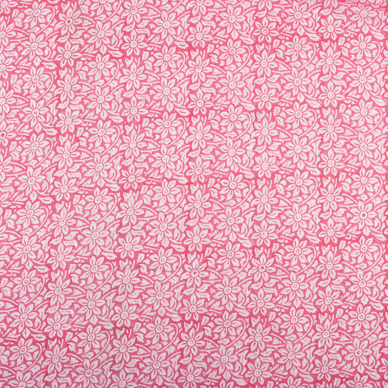 Floral Indian Block Printed Cotton Voile Fabric