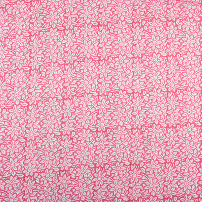 Floral Indian Block Printed Cotton Voile Fabric