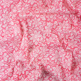 Floral Indian Block Printed Cotton Voile Fabric