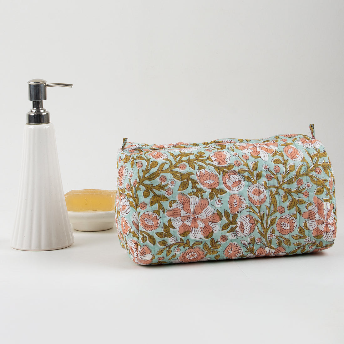 Floral Indian Handmade Pure Cotton Toiletry Bags