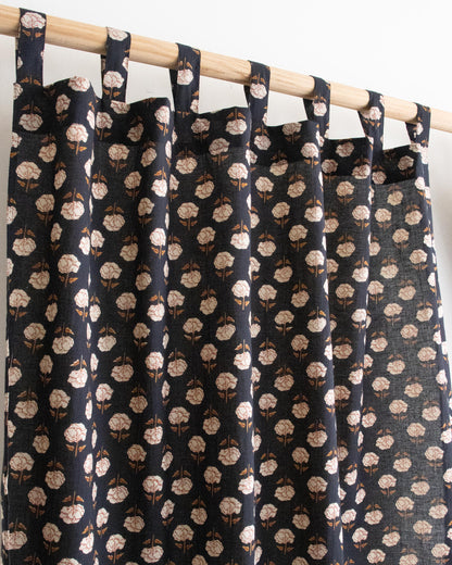 Floral Organic Cotton Block Print Curtains in India