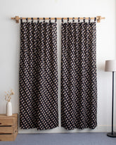 Floral Organic Cotton Block Print Curtains in India