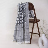 Floral Pure Cotton Hand Block Printed Duptatta For Women&