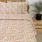 Handmade Flower Print Soft Cotton Blanket