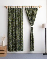 Geometric Block Printed Cotton Curtains Online