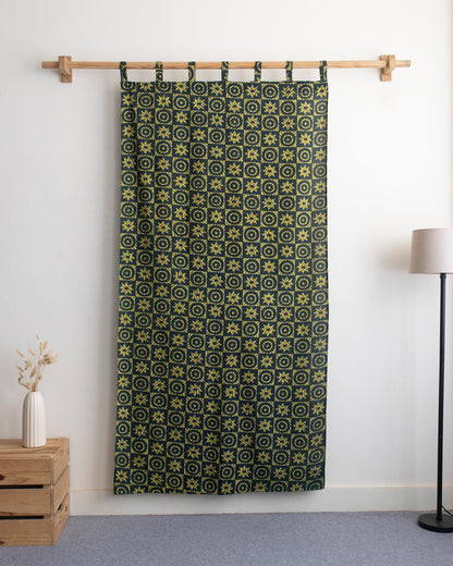 Geometric Block Printed Cotton Curtains Online