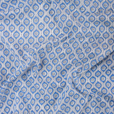 Geometrical Blue Booti Indian Cotton Cloth Fabric