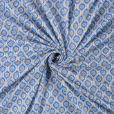 Geometrical Blue Booti Indian Cotton Cloth Fabric