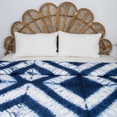 Geometrical Blue Tie Dyed Pure Cotton Kantha Quilts