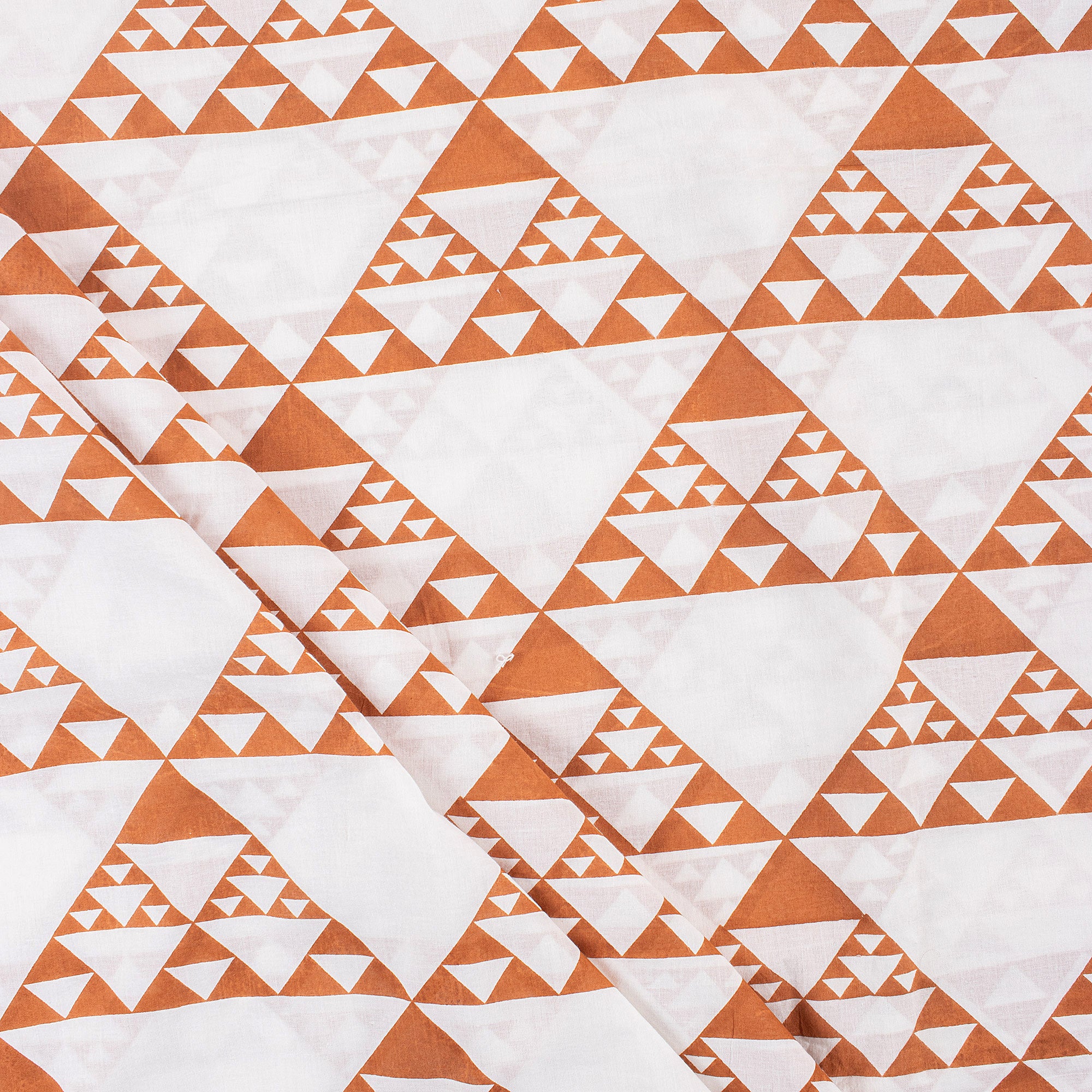 Geometrical Cotton Block Print Fabric Cloth