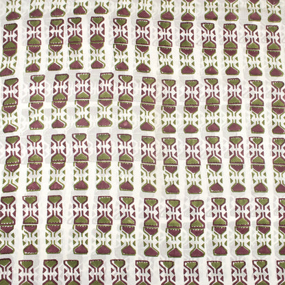 Geometrical Hand Block Print Cotton Fabric