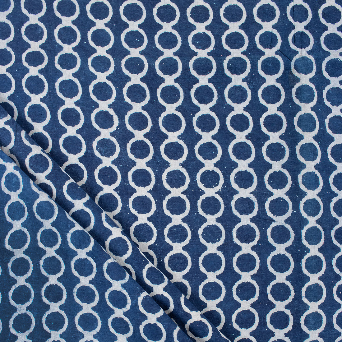 Geometrical Printed Indigo Fabric By The Yard