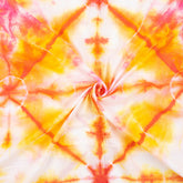 Geometrical Yellow Tie Dye Shibori Fabric