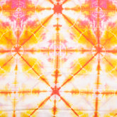 Geometrical Yellow Tie Dye Shibori Fabric