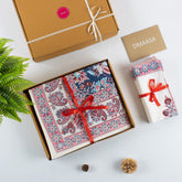 Gifts Set Hand Block Cotton Dinning Table Cover & Napkin