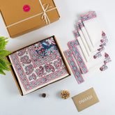 Gifts Set Hand Block Cotton Dinning Table Cover & Napkin