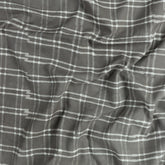 Gray Checks Kashish Cotton Hand Block Print Fabric