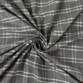 Gray Checks Kashish Cotton Hand Block Print Fabric
