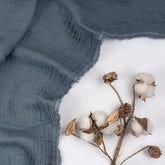 Gray Cotton Gauze Fabric By The Yard