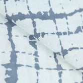 Gray Dabu Hand Block Print Fabric Online