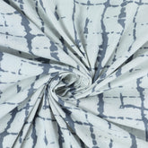 Gray Dabu Hand Block Print Fabric Online