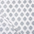 Gray Floral Boota 100% Cotton Hand Block Print Fabric