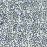 Gray Kashish Hand Block Print Fabric
