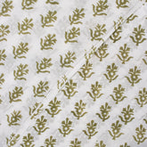 Green Booti Block Print Fabric