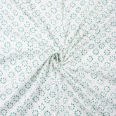 Green Booty Hand Block Print Fabric By The Yard