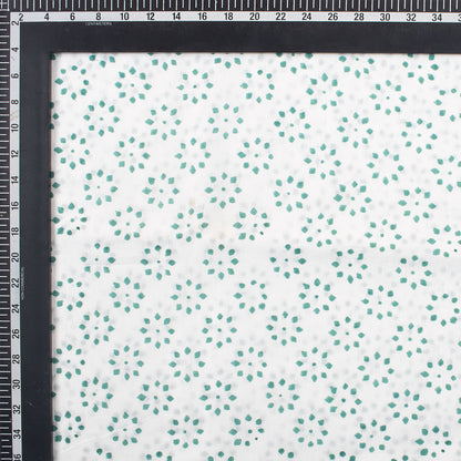 Green Booty Hand Block Print Fabric By The Yard