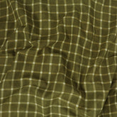 Green Dabu Hand Block Printed Cotton Fabric