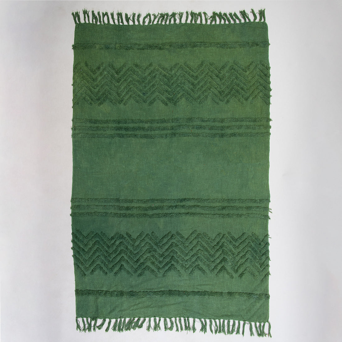 Green Dyed Sofa Cotton Solid Throws