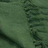 Green Dyed Sofa Cotton Solid Throws