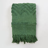 Green Dyed Sofa Cotton Solid Throws